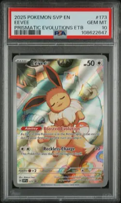2025 POKEMON SVP EN-SV BLACK STAR PROMO #173 EEVEE PSA 10 - Image 1