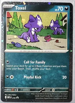 Pokemon TCG Toxel (Cosmos Holo) W/ SWIRL 🌀 078 Mega Evolution Promo Holo NM - Image 2