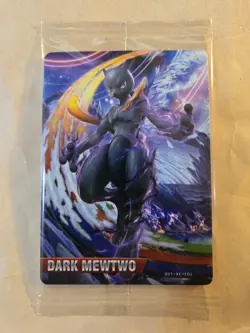 Sealed Dark Mewtwo Pokemon Pokken Tournament Amiibo Card Japanese 2016 Promo - Image 1