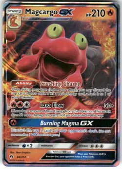 Magcargo GX 44/214 Holo GX Rare Lost Thunder Pokemon Near Mint - Image 1