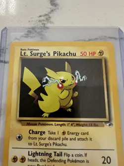 2000 Pokemon Gym Heroes Lt. Surge's Pikachu #81/132 NM-MINT - Image 2