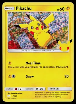 PIKACHU 025/025 PROMO MCDONALD'S 25TH ANNIVERSARY PROMOS POKEMON HOLO LP - Image 1