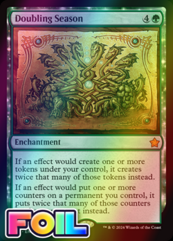 x1 Doubling Season FDN Foundations MTG 216 FOIL MYTHIC M/NM 1x - Image 1
