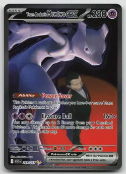 Team Rocket's Mewtwo ex 281/217 Sv10 Ascended Hero’s Damaged - Image 1