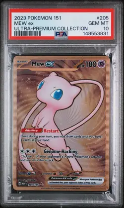 2023 POKEMON 151 MEW EX ULTRA PREMIUM COLLECTION METAL #205 PSA 10 GEM MINT - Image 1