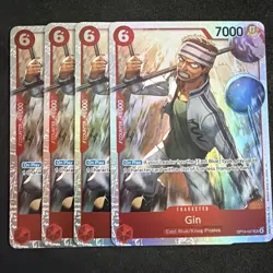 Playset Bandai One Piece TCG Gin OP15-007 SR English Red Character x4 - Image 1