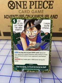 One Piece TCG I Know You're Strong... OP13-040 Rare Event Near Mint English - Image 1