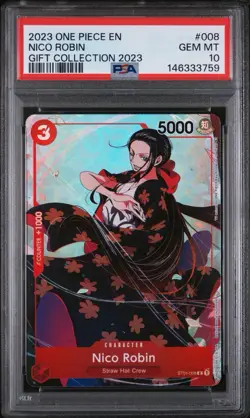 2023 ONE PIECE EN NICO ROBIN GIFT COLLECTION ST01 #008 PSA 10 GEM MINT - Image 1