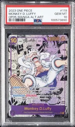 2023 ONE PIECE OP05-AWAKENING OF THE NEW ERA #119 MONKEY D. LUFFY PSA 10 - Image 1