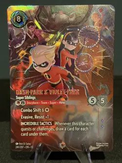 Disney Lorcana Attack Of The Vine! Dash Parr & Violet Parr 241/207 Enchanted - Image 1