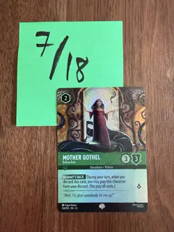 Disney Lorcana Mother Gothel Evil as Ever 214/207 Epic Holo Attack of the Vine! - Image 1