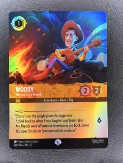 Disney Lorcana Woody Waiting For A Friend 205/204 Epic Near Mint Wilds Unknown - Image 1