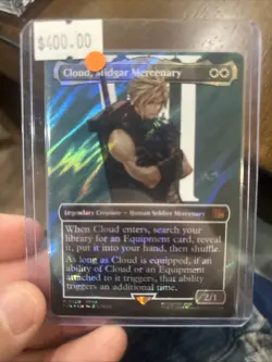 Cloud, Midgar Mercenary (Borderless) (Surge Foil) Final Fantasy Foil - Image 1