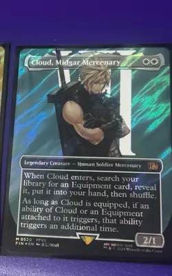 Cloud, Midgar Mercenary (Borderless) (Surge Foil) Final Fantasy Foil - Image 1
