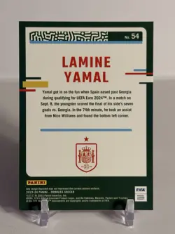 Lamine Yamal RC 2023-24 Panini Donruss Fifa #54 Spain Rookie Card - Image 2
