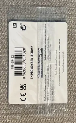 Lechonk 154/198 Pokemon Scarlet Violet Sealed Gamestop Promo Card - NM - Image 2