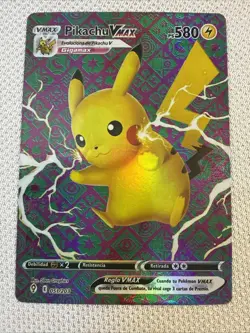Pikachu VMAX 051/203 Pokemon Spanish Fan Art Card - Image 1
