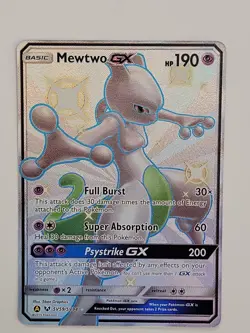 Pokemon Mewtwo GX Full Art Ultra Rare Holo TCG Card SV59/SV94 - Image 1