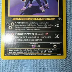 Houndoom Rare 23/75 - Neo Discovery - NM/Lp Pokemon Card. 🦴🦴🦴 - Image 3