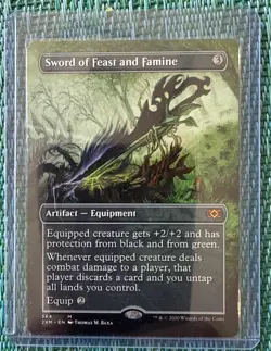 Sword of Feast and Famine (Borderless) Double Masters Regular - Image 1