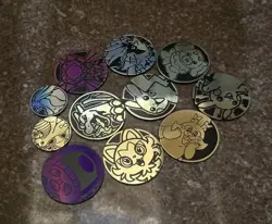 Pokemon TCG Official Coins Lot Of 11 Unique Coins No Duplicates - Image 1