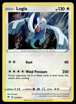 Lugia 132/185 Holo Rare Vivid Voltage Pokemon LP - Image 1
