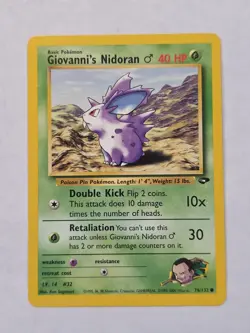 Pokemon Giovanni's Nidoran 76/132 Common (NM) - Image 1