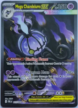 Pokemon TCG Pitch Black 115/084 Mega Chandelure Ex SIR Mint Pack Fresh - Image 1