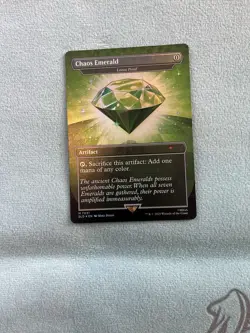 Green Chaos Emerald - Lotus Petal (7031) Secret Lair Drop Foil - Image 1