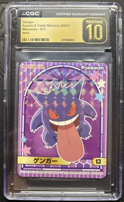 2023 POKEMON SCARLET & VIOLET STICKERS MARUMIYA - HOLO GENGAR CGC 10 PRISTINE - Image 1