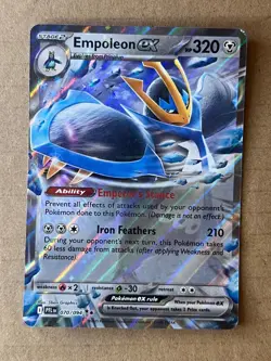 EMPOLEON EX 070/094 DOUBLE RARE PHANTASMAL FLAMES POKEMON HOLO LIGHTLY PLAYED - Image 1