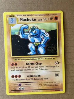 MACHOKE 58/108 UNCOMMON EVOLUTIONS POKEMON LIGHTLY PLAYED - Image 1