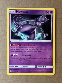 MEWTWO 75/214 RARE UNBROKEN BONDS POKEMON LIGHTLY PLAYED - Image 1