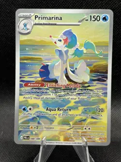 Primarina 088/084 Illustration Rare Holo Pokemon Pitch Black NM - Image 1