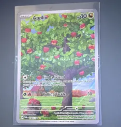 Pokemon TCG Applin 185/167 SV06: Twilight Masquerade IR Full Art Holo - Image 1