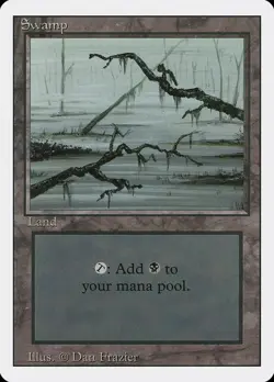 11x SWAMP (two branches) Basic Lands - NM/LP - Revised Edition - SPARROW MAGIC - Image 1