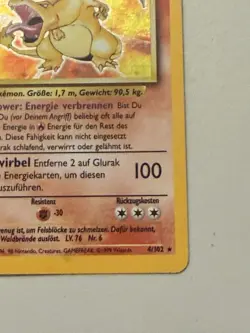 Glurak (Charizard) Base Set 4/102 German Holo Rare 1999 WOTC - Image 5