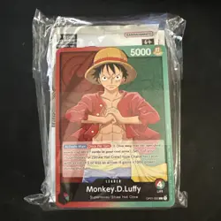 New Sealed Pre-Errata One Piece Monkey D. Luffy Demo Deck w Sealed Promo Pack - Image 1