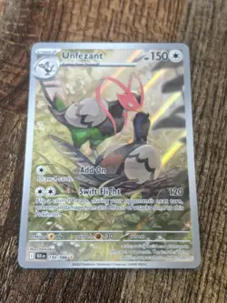Unfezant 150/086 Illustration Rare, Black Bolt, Full Art Holo, Pokemon TCG, NM - Image 2