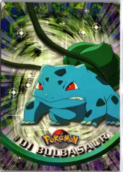 Bulbasaur #1 Topps Trading Cards Series 1 Pokemon Moderately Played - Image 1