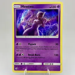Mewtwo 12/18 Detective Pikachu Holo Rare Pokemon Card Lightly Played LP - Image 1