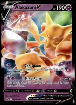 Alakazam V Holo Promo SWSH: Sword & Shield Promo Cards SWSH083 NM - Image 1