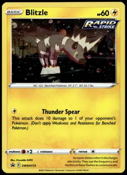 Blitzle Holo Promo SWSH: Sword & Shield Promo Cards SWSH173 NM - Image 1