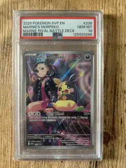 PSA 10 Marnie's Morpeko Marnie Deck Promo SVP 206 GEM MINT Graded Pokemon Card - Image 1