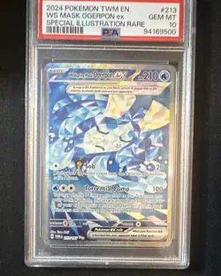 PSA 10 2024 WS MASK OGERPON EX 213 TWILIGHT MASQUERADE SIR POKEMON CARD - Image 1