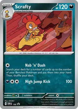 Scrafty - (Cosmos Holo) Holo Promo SV: Scarlet & Violet Promo Cards 188 NM - Image 1