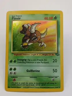 Pinsir 9/64 Jungle Set Rare Holo Pokemon Card 1999 Vintage WOTC MP - Image 1