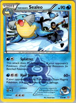 Team Aqua's Sealeo 4/34 Non Holo Double Crisis - Pokemon Card - NM - Image 1