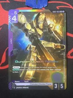 Gundam Card Game Dual Impact GUNDAM GUSION REBAKE #GD02-055LR Legend Rare Holo - Image 1