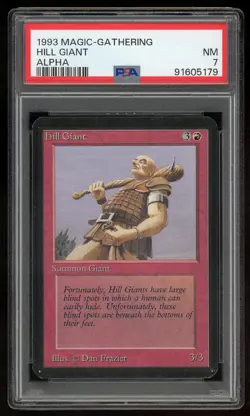 1993 MTG Magic the Gathering Card Alpha Hill Giant PSA 7 TCG - Image 1